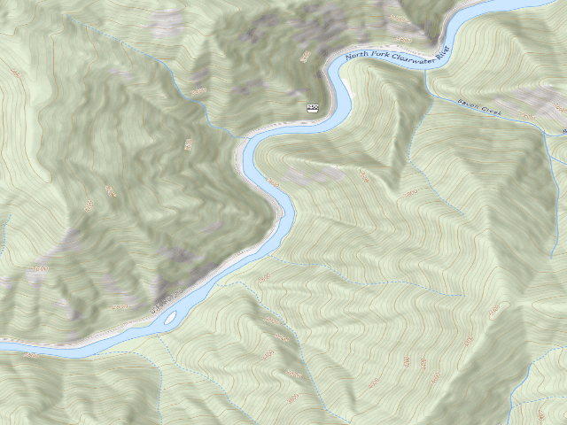 USGS topographic map of USFS dispersed camp — ID #621