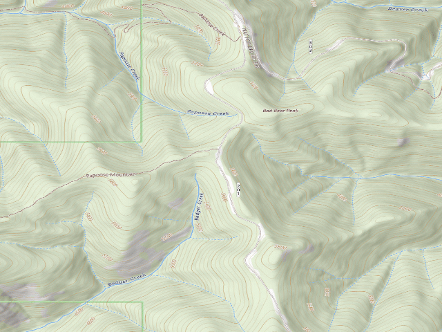 USGS topographic map of USFS dispersed camp — ID #623