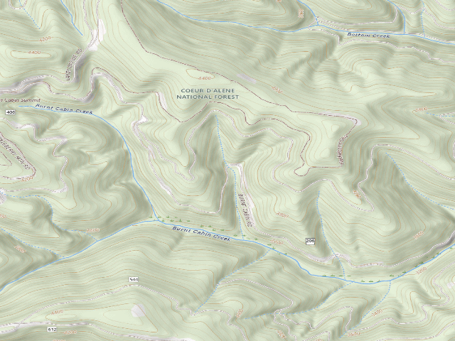 USGS topographic map of USFS dispersed camp — ID #624
