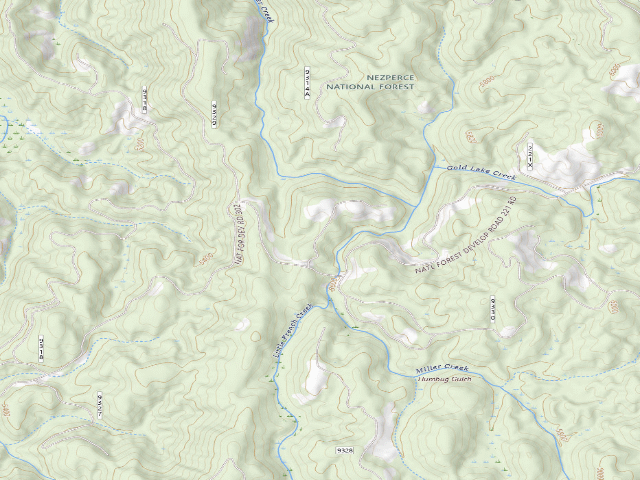 USGS topographic map of USFS dispersed camp — ID #626