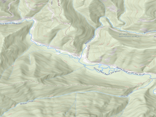 USGS topographic map of USFS dispersed camp — ID #627