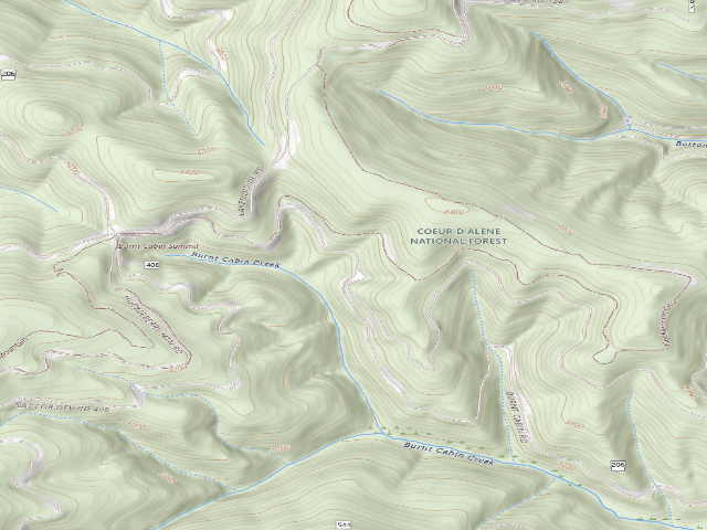 USGS topographic map of USFS dispersed camp — ID #629