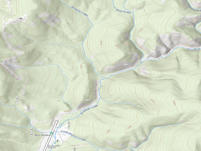 USGS topographic map of USFS dispersed camp — ID #630