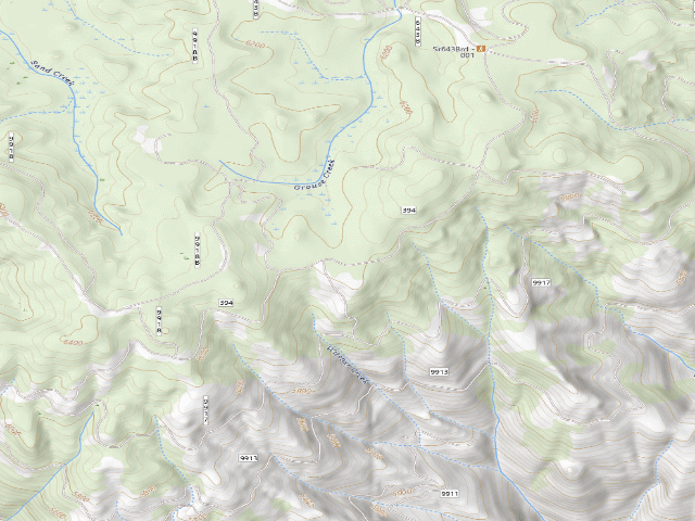 USGS topographic map of USFS dispersed camp — ID #634