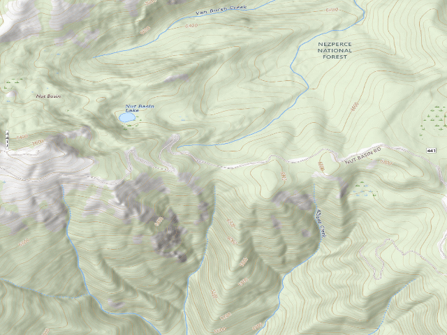 USGS topographic map of USFS dispersed camp — ID #635