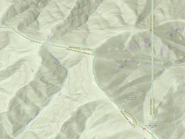 USGS topographic map of USFS dispersed camp — ID #636