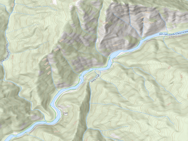 USGS topographic map of USFS dispersed camp — ID #637