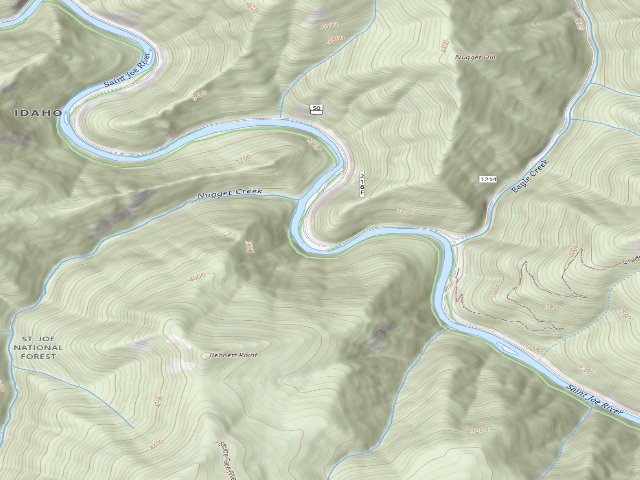 USGS topographic map of USFS dispersed camp — ID #64