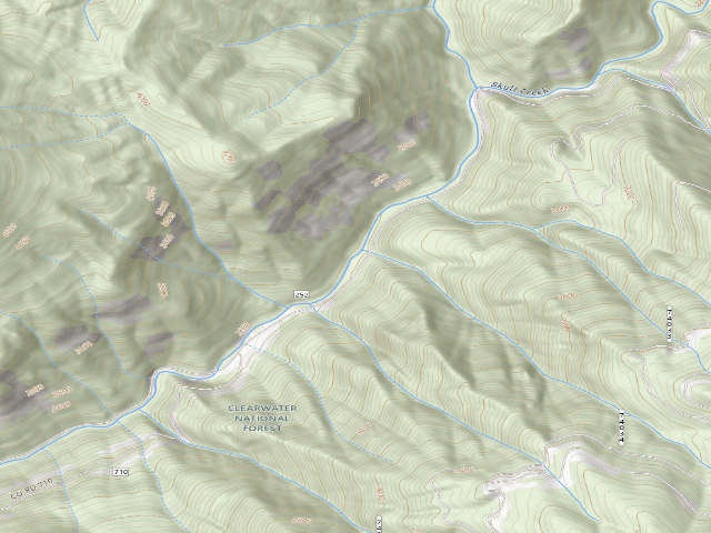 USGS topographic map of USFS dispersed camp — ID #640