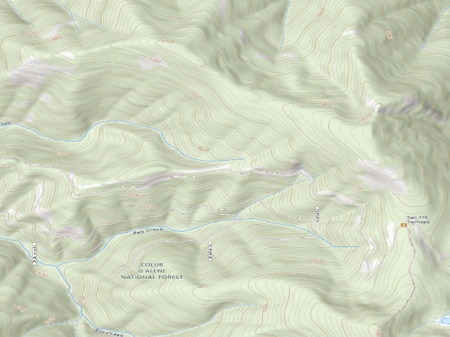 USGS topographic map of USFS dispersed camp — ID #641