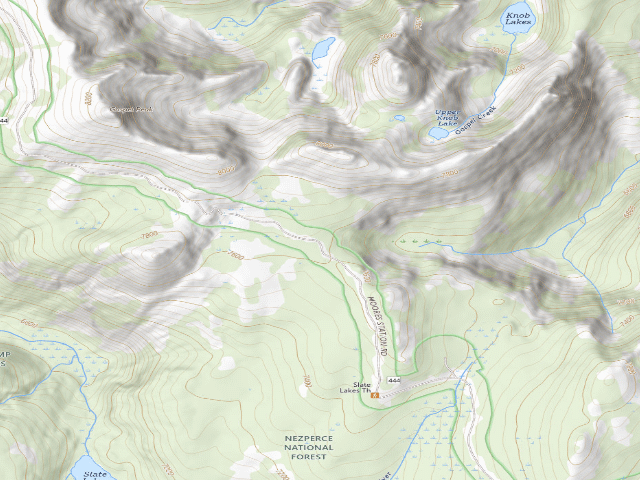 USGS topographic map of USFS dispersed camp — ID #644