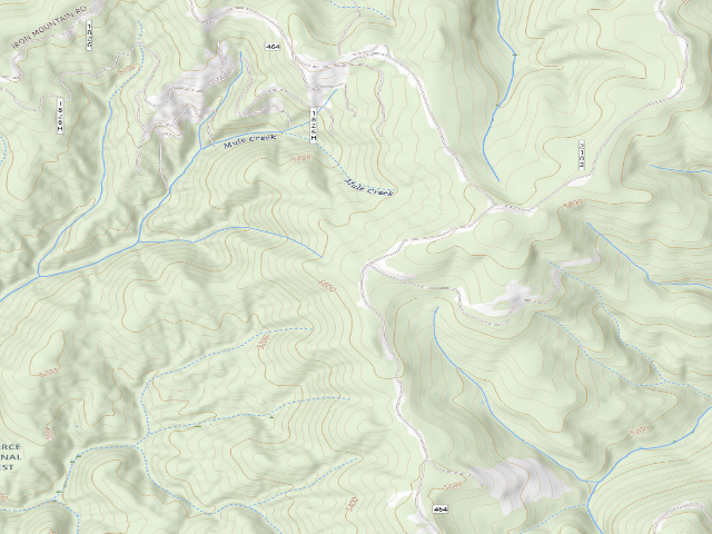 USGS topographic map of USFS dispersed camp — ID #646