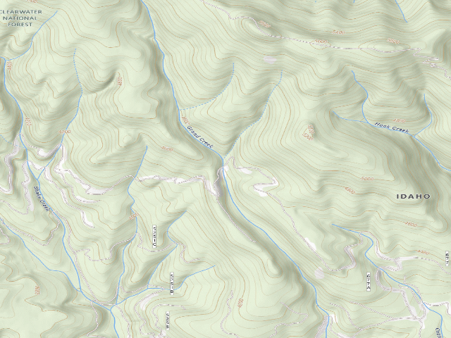 USGS topographic map of USFS dispersed camp — ID #648