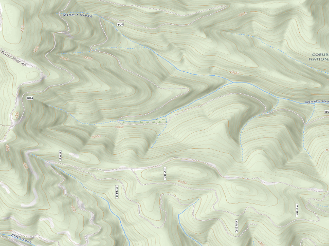 USGS topographic map of USFS dispersed camp — ID #650