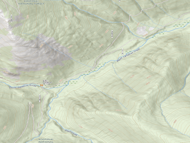 USGS topographic map of USFS dispersed camp — ID #651