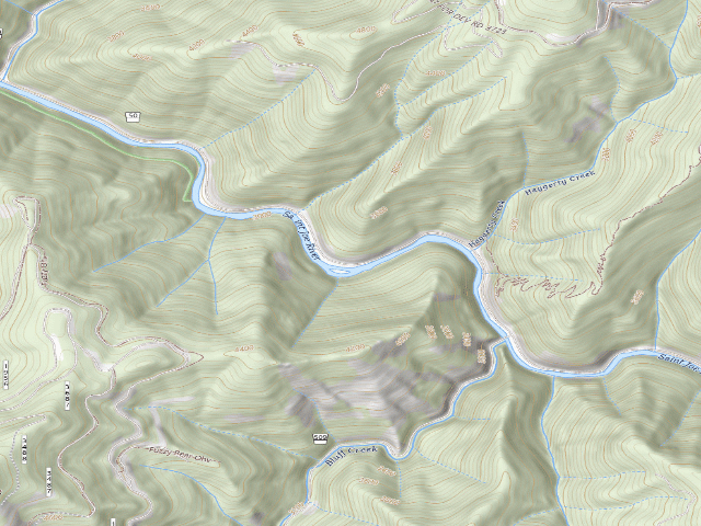 USGS topographic map of USFS dispersed camp — ID #653