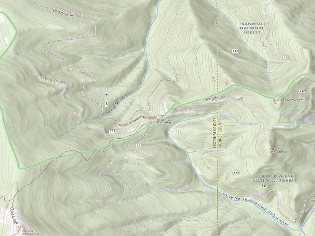 USGS topographic map of USFS dispersed camp — ID #656