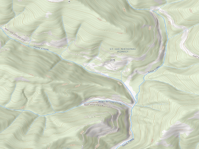 USGS topographic map of USFS dispersed camp — ID #66
