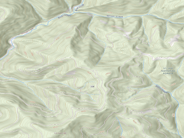 USGS topographic map of USFS dispersed camp — ID #661