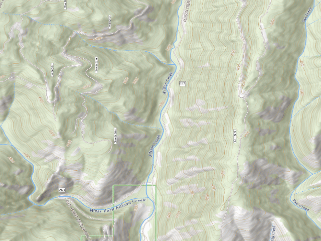 USGS topographic map of USFS dispersed camp — ID #664