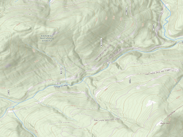 USGS topographic map of USFS dispersed camp — ID #667