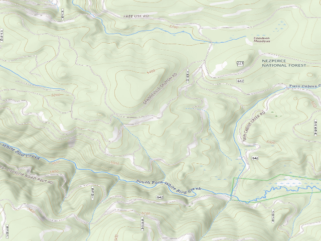 USGS topographic map of USFS dispersed camp — ID #668