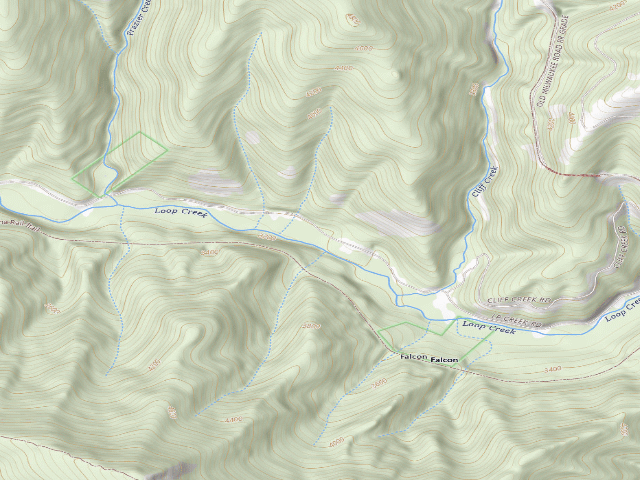USGS topographic map of USFS dispersed camp — ID #670
