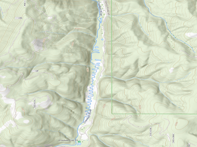 USGS topographic map of USFS dispersed camp — ID #671