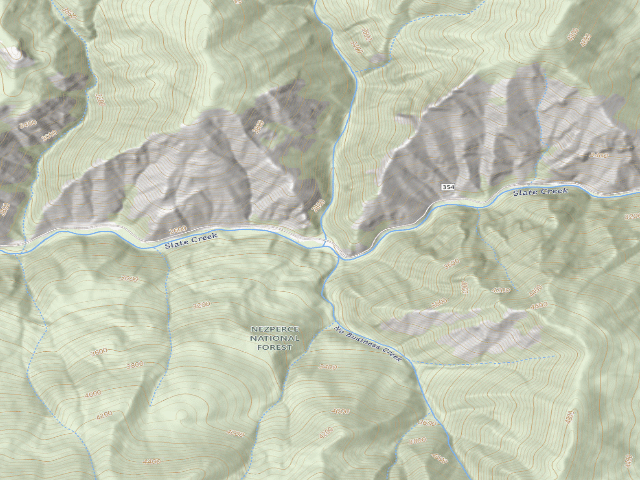 USGS topographic map of USFS dispersed camp — ID #672