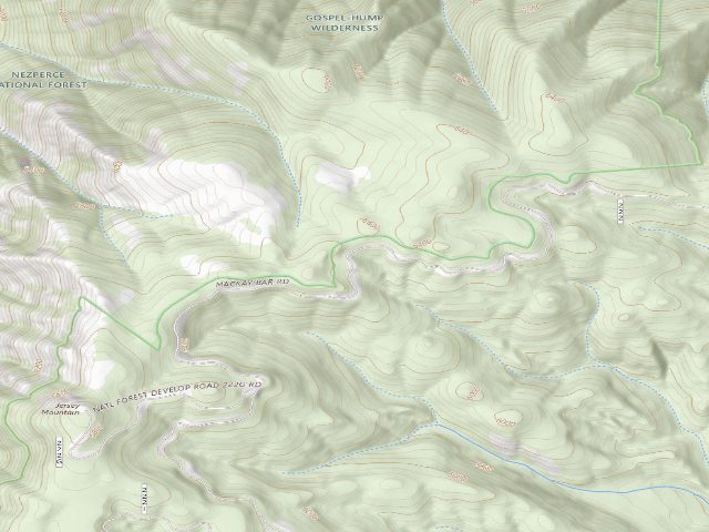 USGS topographic map of USFS dispersed camp — ID #673