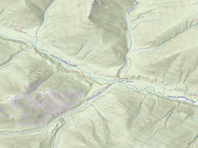 USGS topographic map of USFS dispersed camp — ID #676