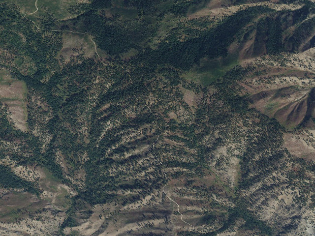 Aerial image of USFS dispersed camp — ID #678