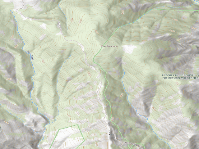 USGS topographic map of USFS dispersed camp — ID #678