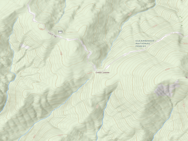 USGS topographic map of USFS dispersed camp — ID #68
