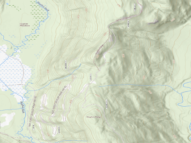 USGS topographic map of USFS dispersed camp — ID #680