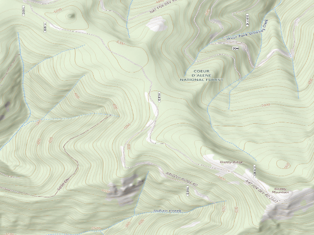 USGS topographic map of USFS dispersed camp — ID #681