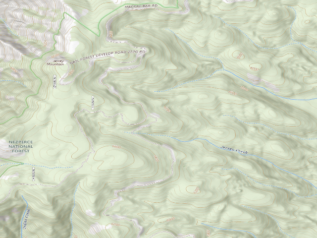 USGS topographic map of USFS dispersed camp — ID #682