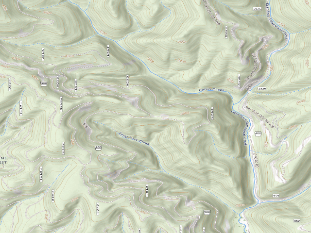 USGS topographic map of USFS dispersed camp — ID #683