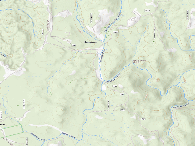 USGS topographic map of USFS dispersed camp — ID #686