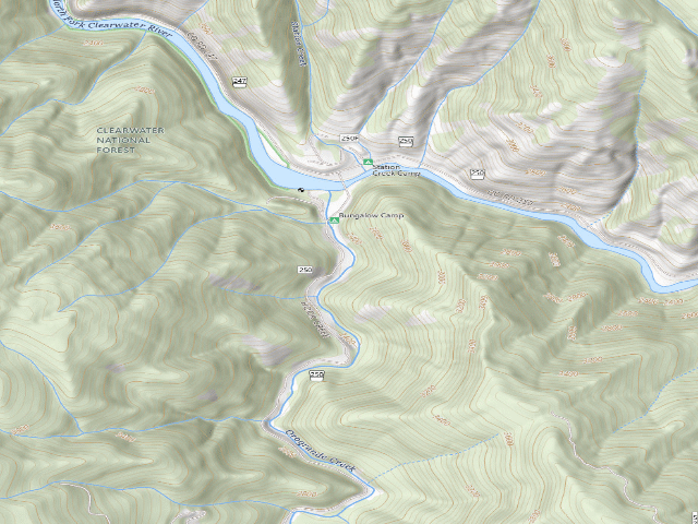 USGS topographic map of USFS dispersed camp — ID #688
