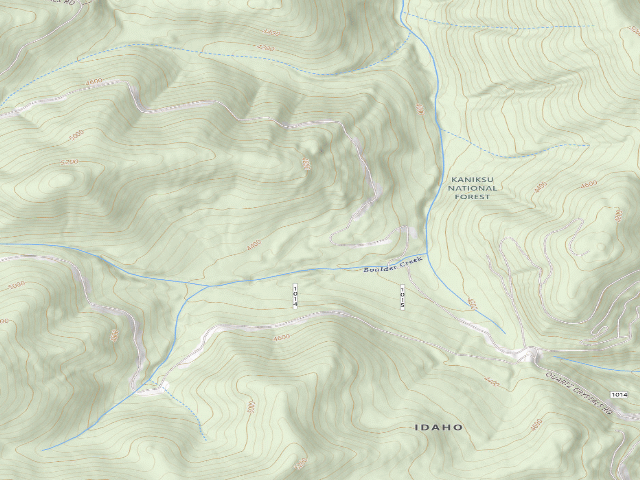 USGS topographic map of USFS dispersed camp — ID #689