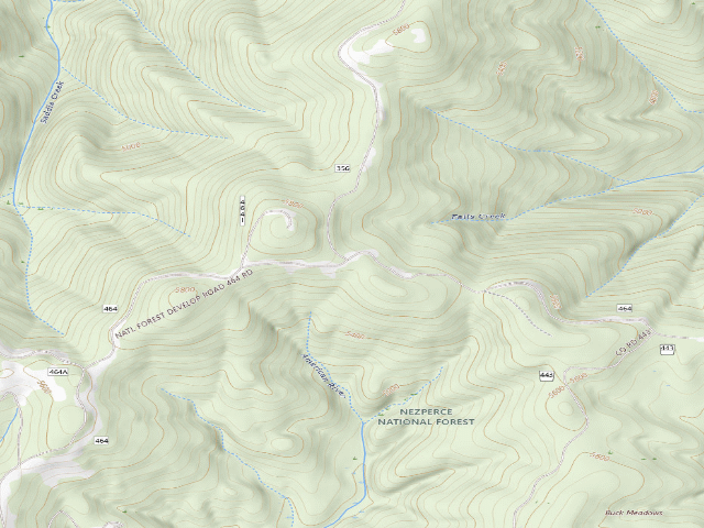 USGS topographic map of USFS dispersed camp — ID #69