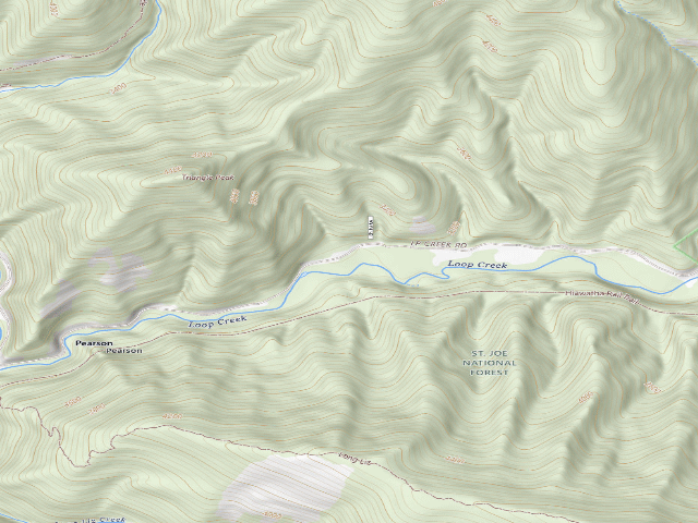 USGS topographic map of USFS dispersed camp — ID #692