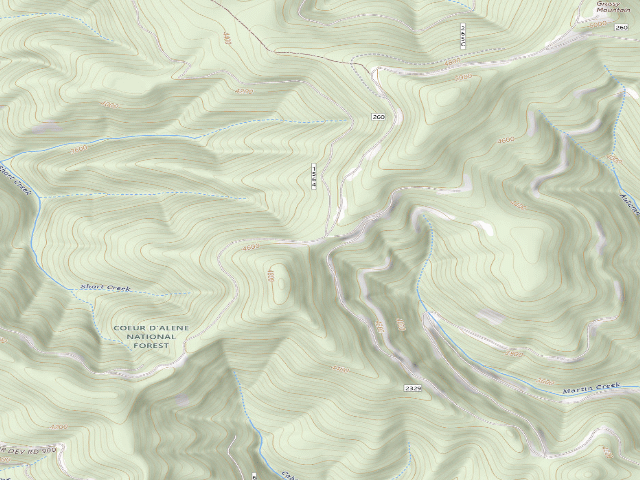 USGS topographic map of USFS dispersed camp — ID #696