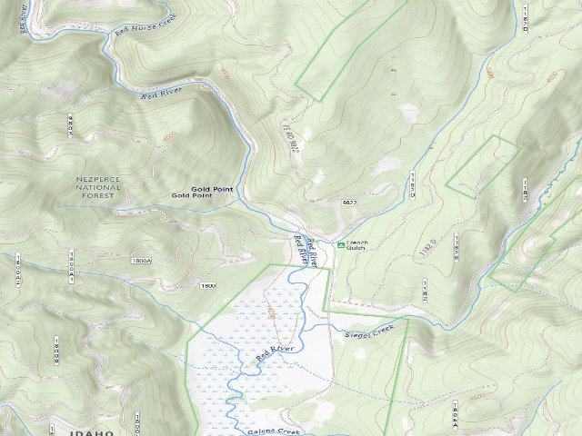 USGS topographic map of USFS dispersed camp — ID #697