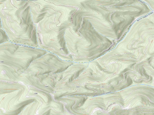 USGS topographic map of USFS dispersed camp — ID #698