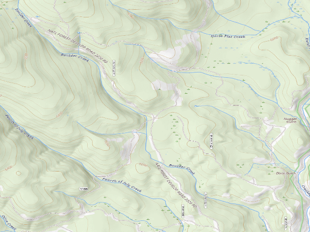 USGS topographic map of USFS dispersed camp — ID #7