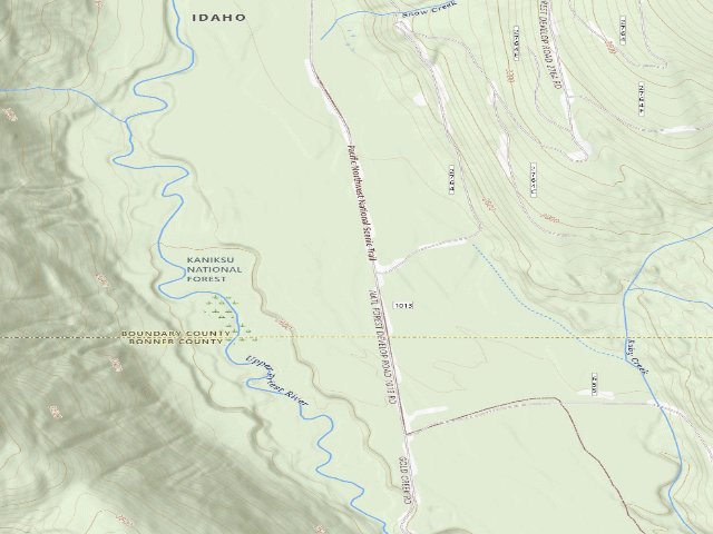 USGS topographic map of USFS dispersed camp — ID #7