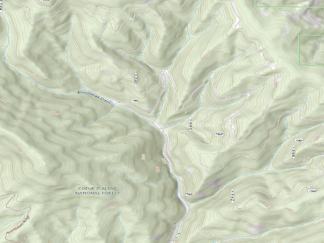 USGS topographic map of USFS dispersed camp — ID #70