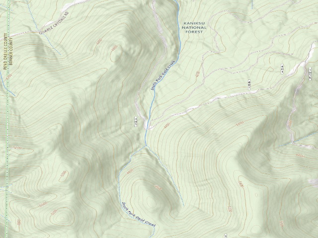 USGS topographic map of USFS dispersed camp — ID #701